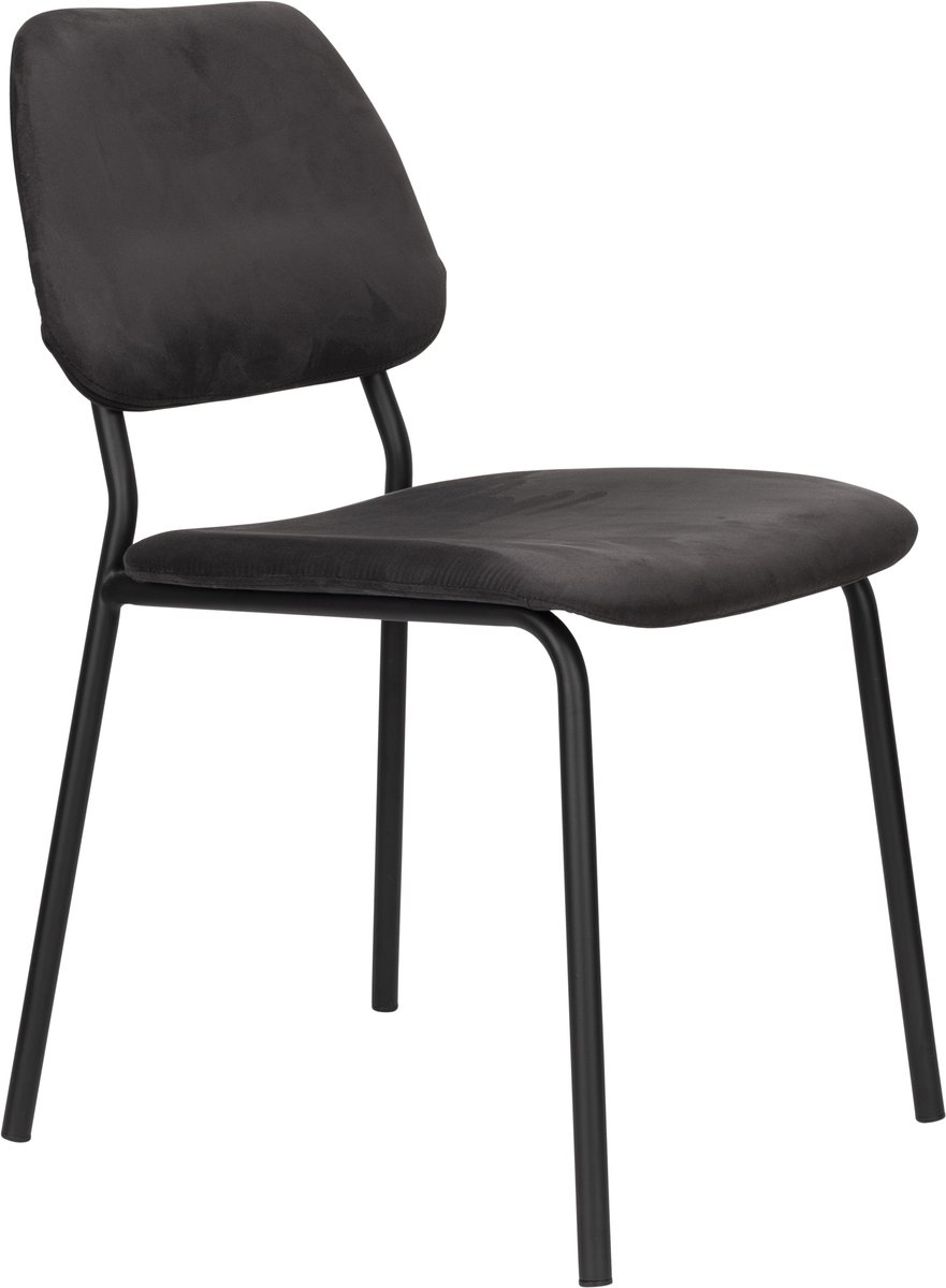 Dutchbone Darby Eetkamerstoelen Zwart - Set van 2