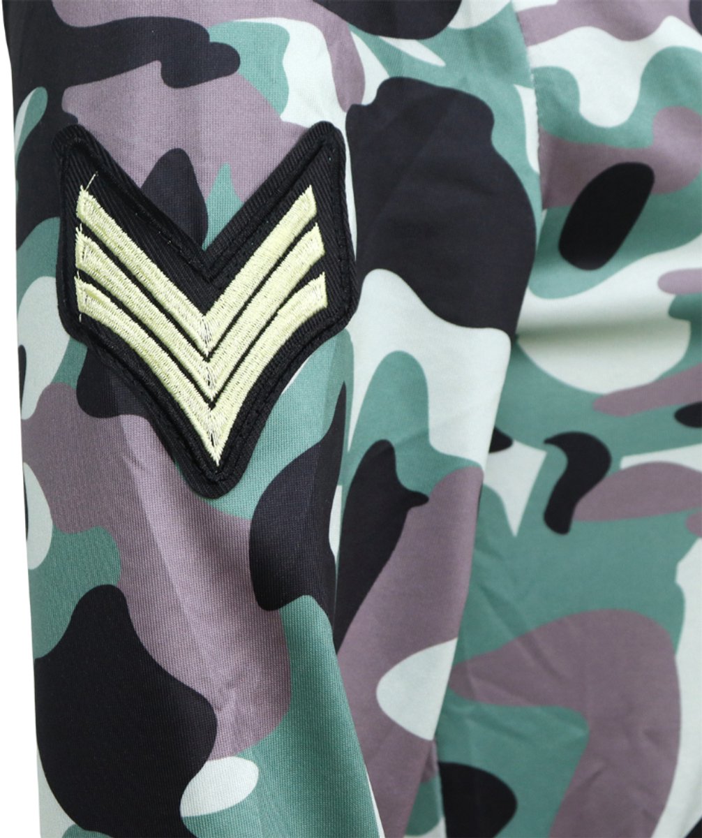 Joya Party® Leger Verkleedpak Dames Camouflage | Sexy Army Jumpsuit met Pet & Riem | Vrouwen Militair Kostuum | Camouflage Militair Verkleed Pak | Carnaval, Halloween, Themafeest | — afbeelding 7