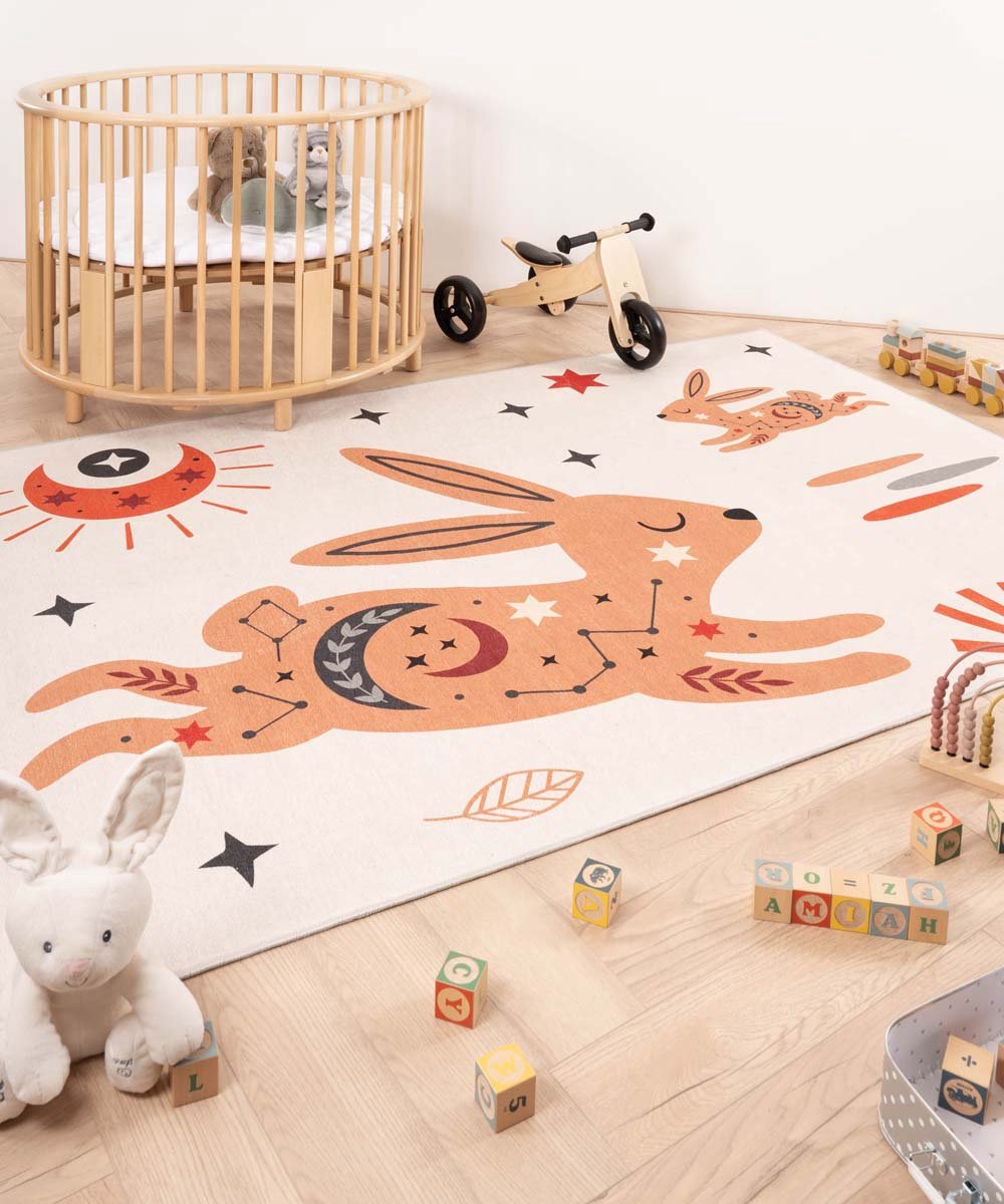 Kinderkleed konijn Happy Dreams - Multicolor 115x170 cm