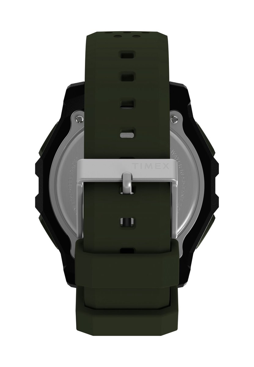 Timex Expedition Ridge Solar Quartz Chronograaf Horloge Groen Kast: 100% Polycarbonate | Armband 100% Siliconen 49 mm TW4B33700AJ, TW4B33900AJ