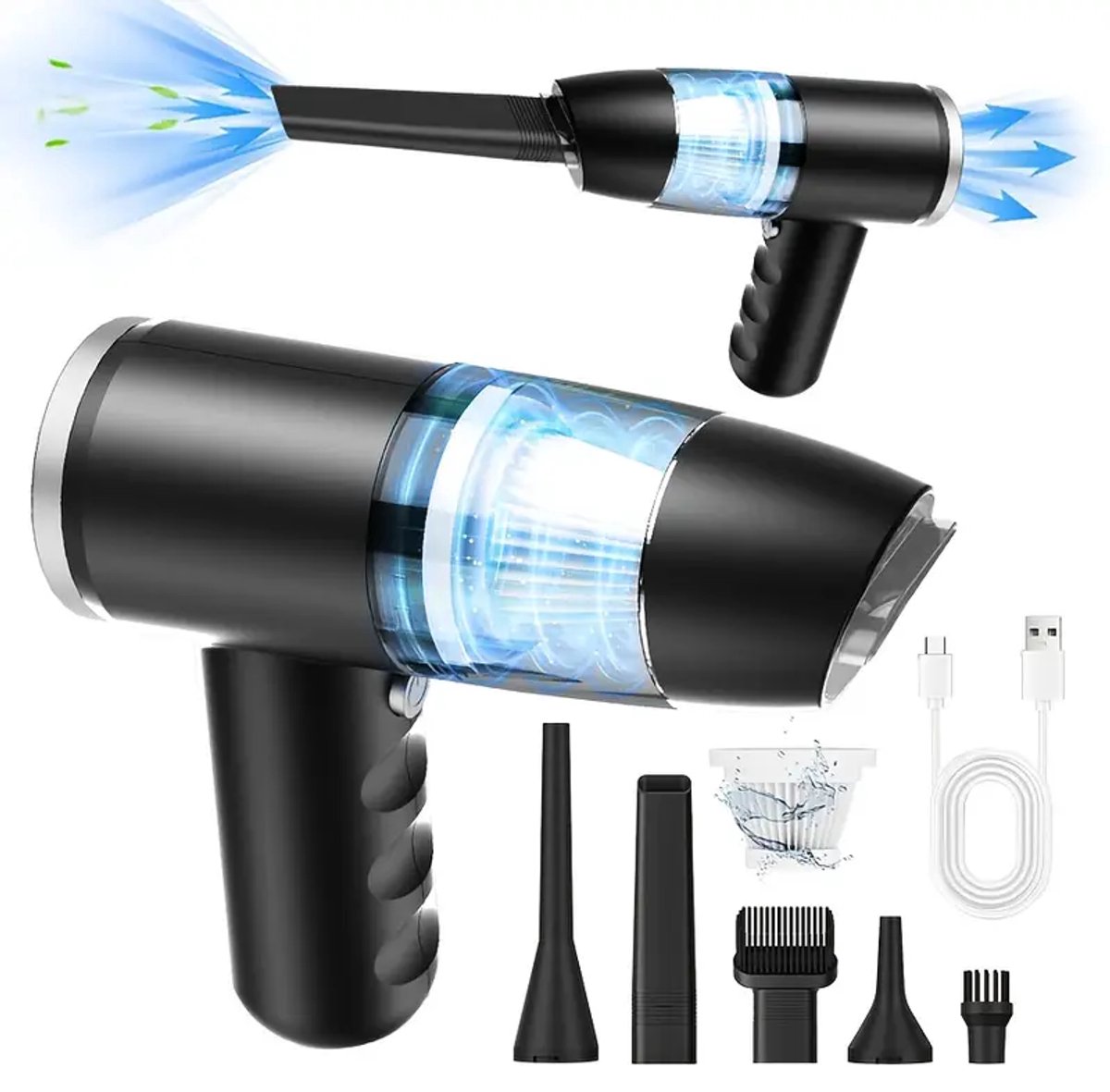 BeliBuy - Draadloze mini-autostofzuiger met meerdere - BeliBuy - €29,99