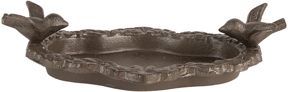 Clayre & Eef Vogelvoederbak Vogel 24x13x6 cm Bruin Metaal