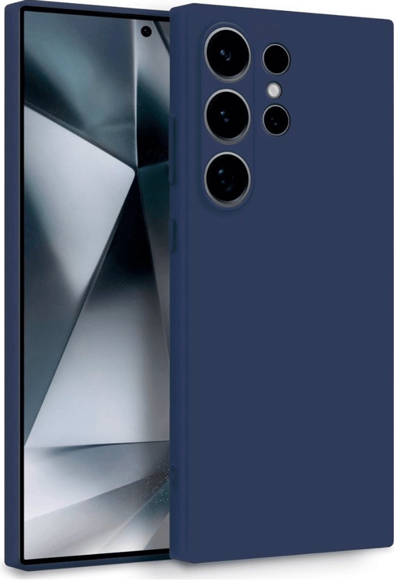 Casemania Samsung S25 Ultra Siliconen Backcover - Blauw