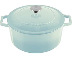 MOA Gietijzeren Braadpan - 5,7L Stoofpot - Voor Alle Warmtebronnen incl. Inductie - Met Deksel - Ø…
