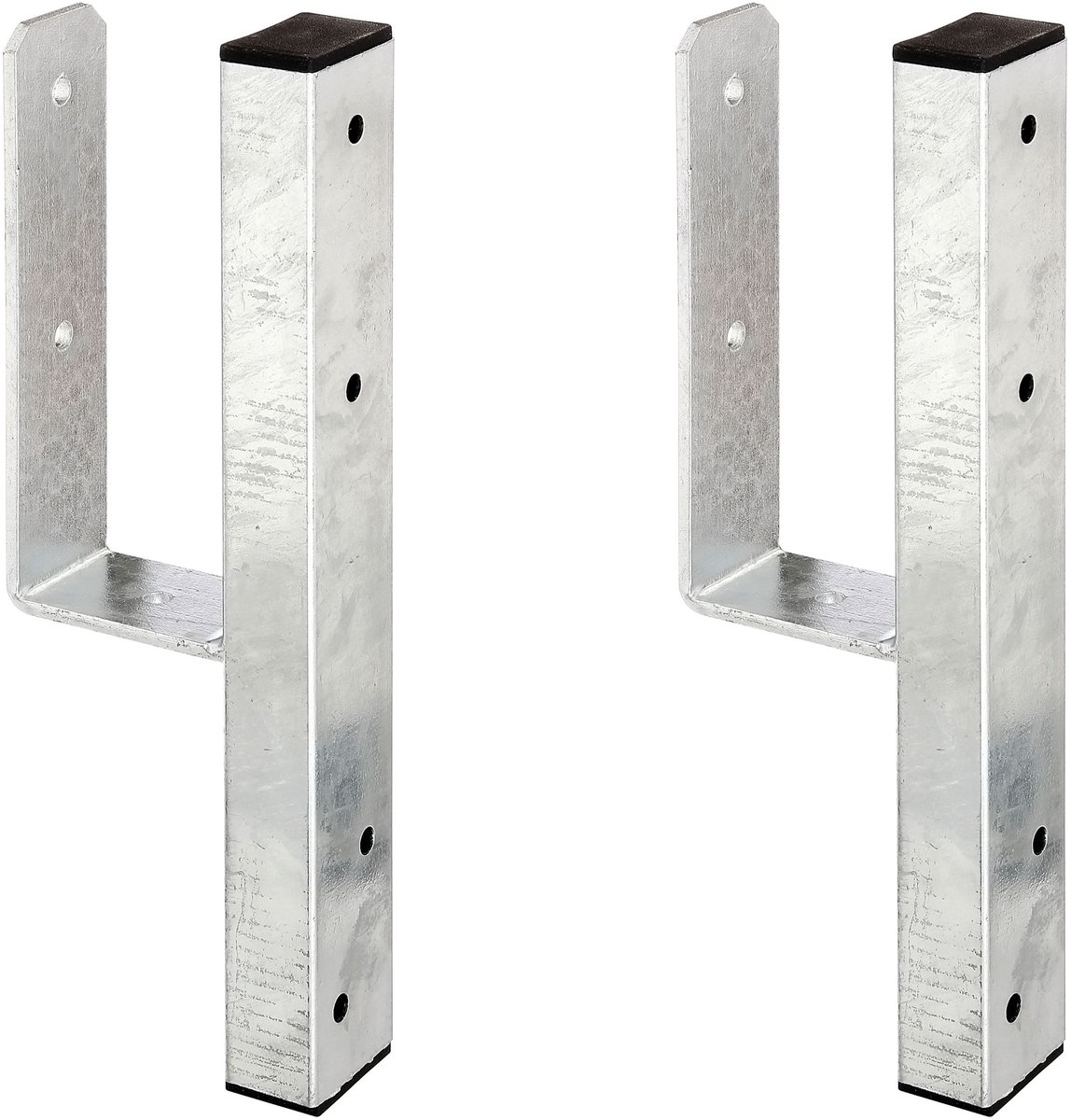Alberts 2 x U-paaldrager für L- Randsteine, 91x230 mm, hoogte 200 mm, thermisch verzinkt, zum Anschrauben