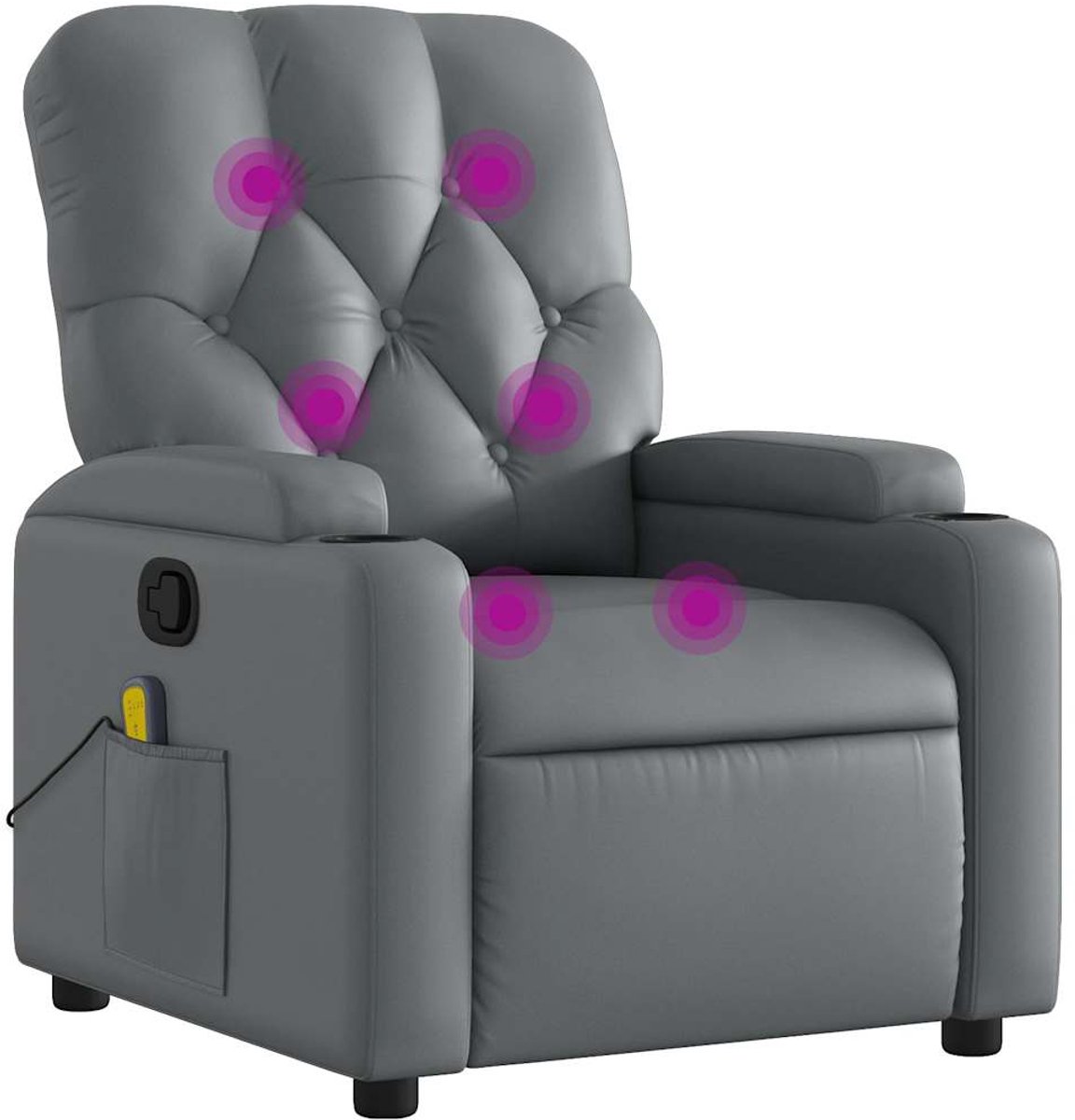 vidaXL Massagestoel - van - grijs - kunstleer