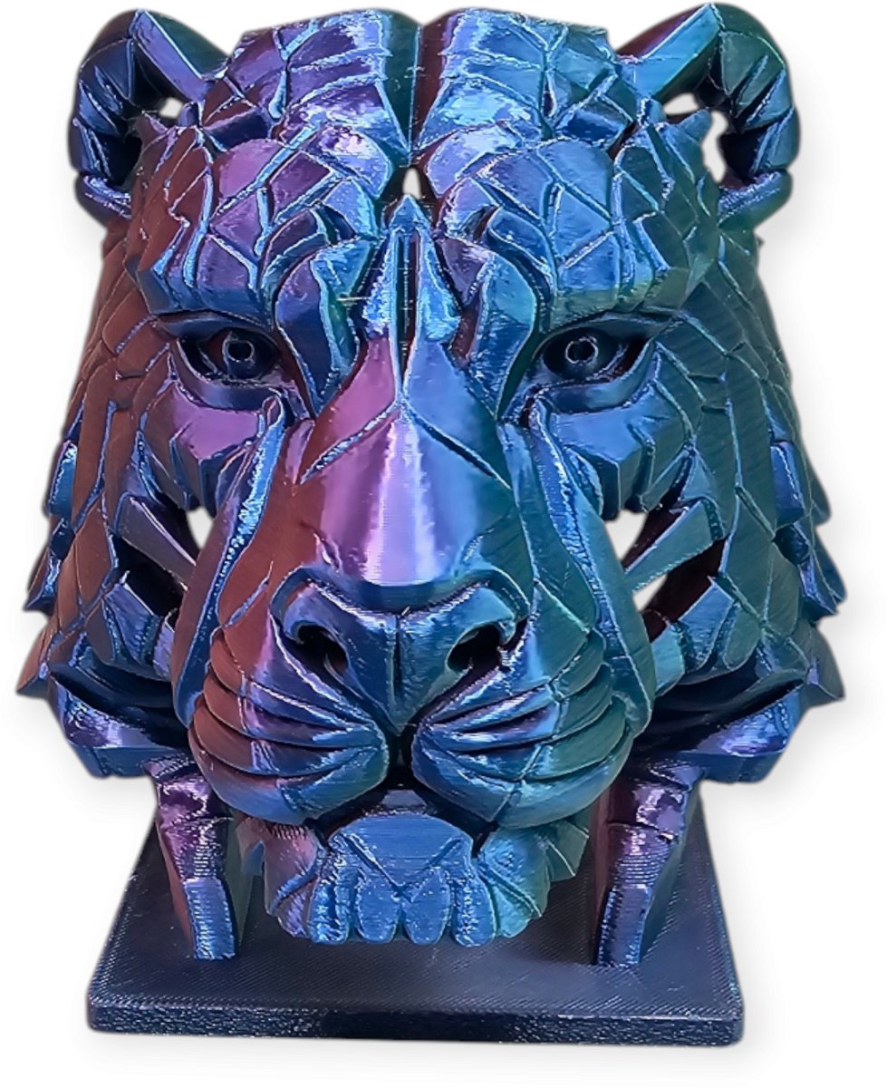 Layerzz - 3D geprinte Tijger kop - eyecatcher - uniek - kleur - interieur - trend - Aurora (LIMITED EDITION)