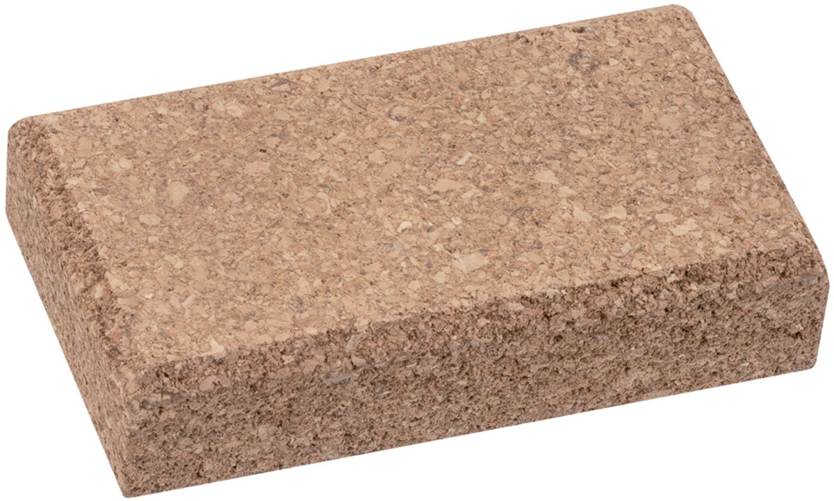 WESTEX schuurblok van kurk, 120 x 60 x 40 mm