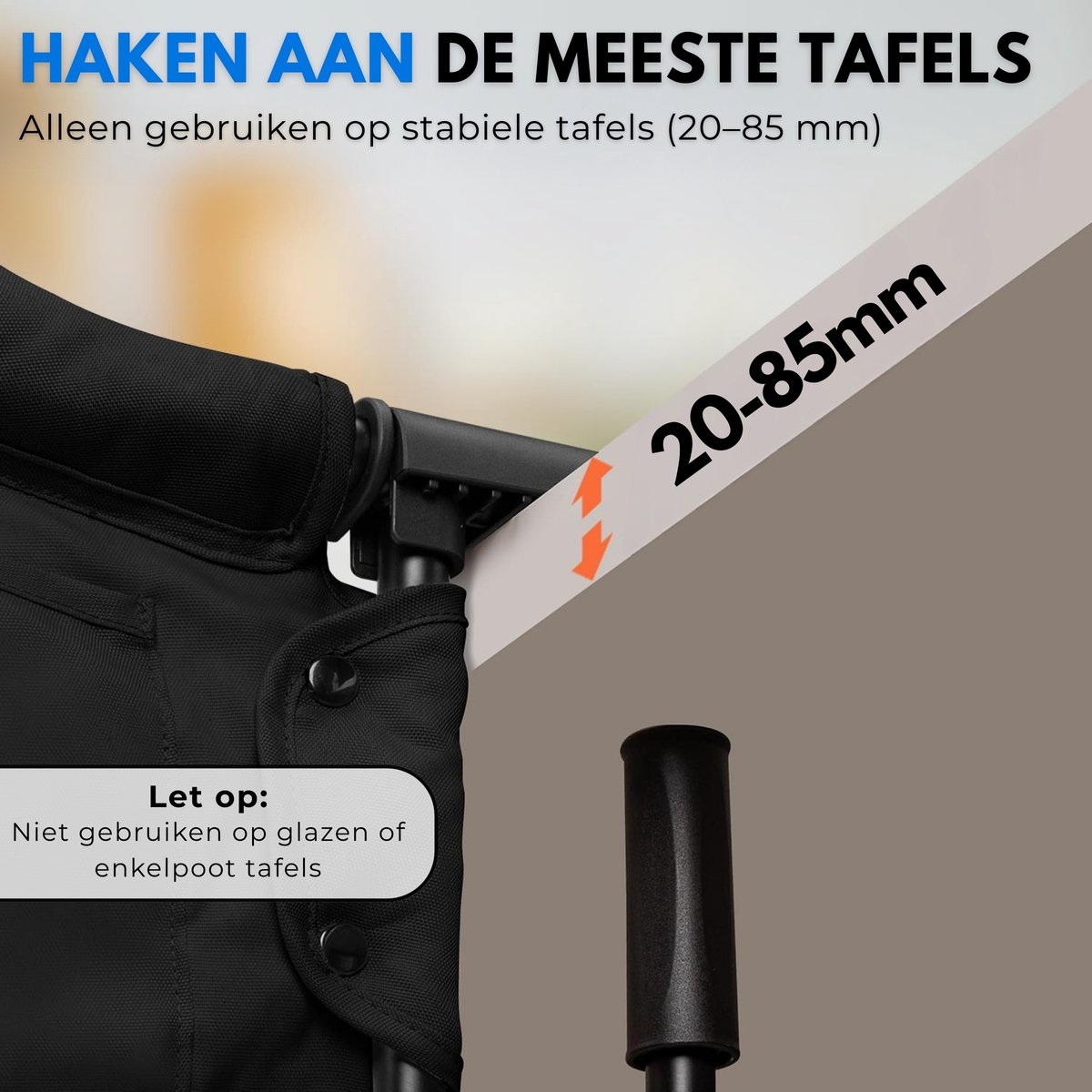 Boncy® Premium Kinderstoel - Inklapbare Eetstoel Baby Voor Aan Tafel - Inklapbaar Kinderstoeltje voor Peuter - Opvouwbare Babystoel Stoel Zitten Thuis - Peuterstoel Kinderstoelen Meegroeistoel Kinder Stoeltje - Tafelhangstoel Zitstoel High Chair Eten thumbnail 6