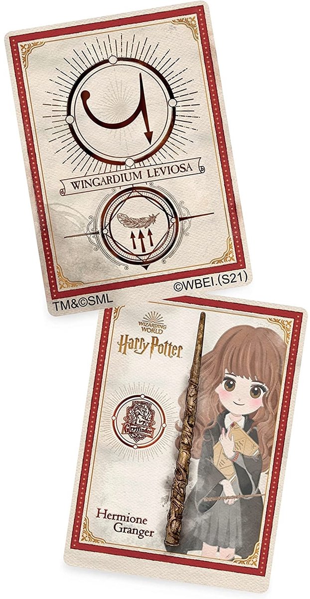Harry Potter - Hermelien Griffel Toverstaf- Met Spreukenkaart - 30cm — afbeelding 8
