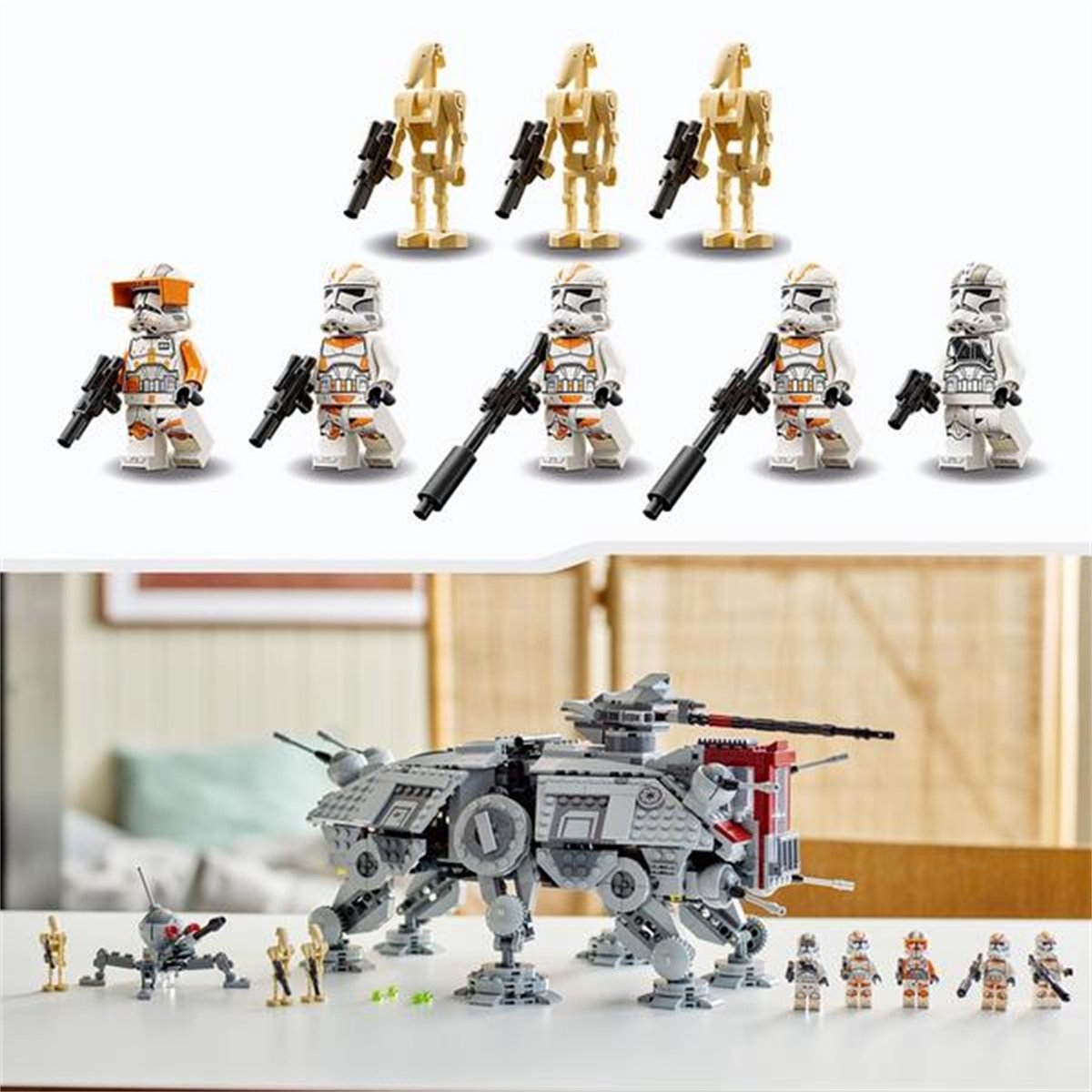 LEGO Star Wars AT-TE Walker Verstelbaar Model met Clone Troopers en Droid Figuren - 75337 — afbeelding 4