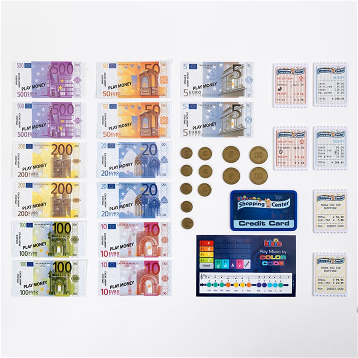 Klein Toys - speelgoed kassa - incl. geluidseffecten, speelgoed munten, biljetten en credit card - meerkleurig — afbeelding 6