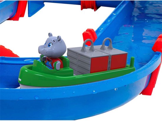 Aquaplay Circuit D’Eau Superset – 29 Pièces – Dimensions 105 X 115 X 22 Cm – Jeu De Bateaux Éducatif – Dès 3 Ans – Piles Non Incluses