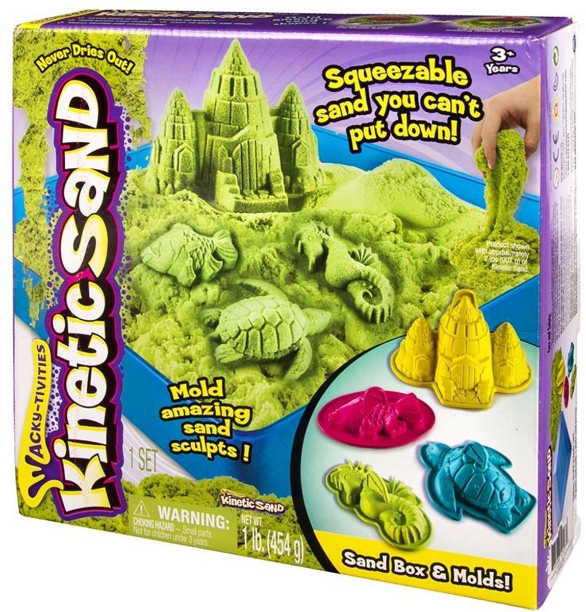 Kinetic Sand - Zandbakspeelset - Groen - 454 g origineel kinetisch zand - Sensorisch speelgoed — afbeelding 11