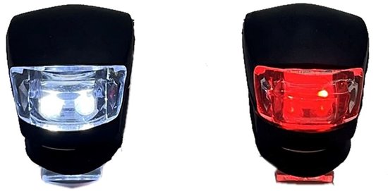 XQMax Fietsverlichting set - voorlicht en achterlicht - LED - incl. batterijen — afbeelding 3