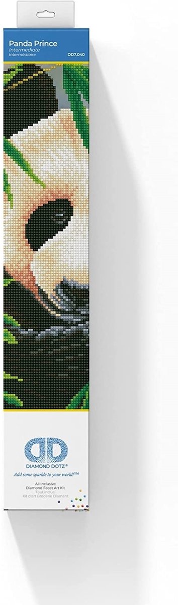 Diamond Dotz® - Diamond painting volwassenen - Dieren - Panda prins 40 x 30cm - Ronde steentjes - Volledig pakket — afbeelding 14