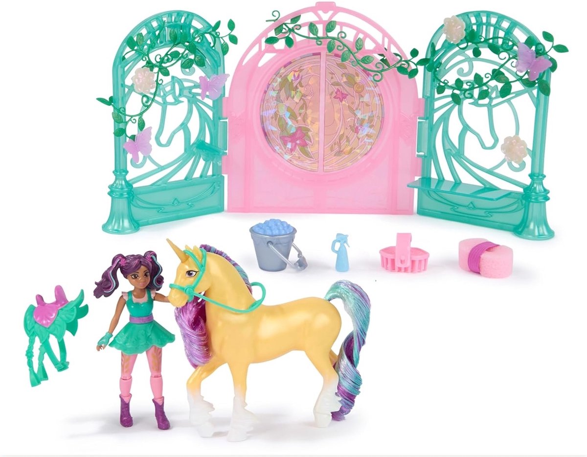 Unicorn Academy Ava & Leaf Stall - Magische speelset — afbeelding 4