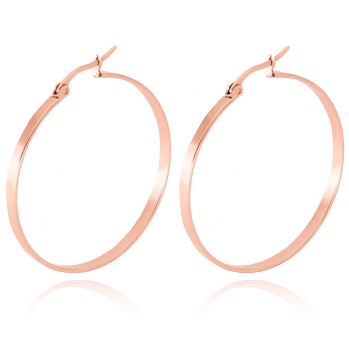 Dames oorringen Cilla Jewels Edelstaal Rose-50mm
