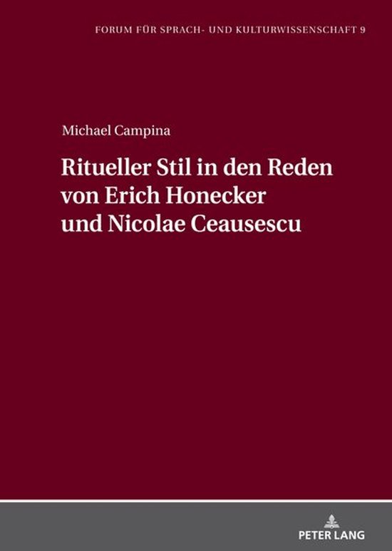 Forum fuer Sprach- und Kulturwissenschaft 9 - Ritueller Stil ... - cover