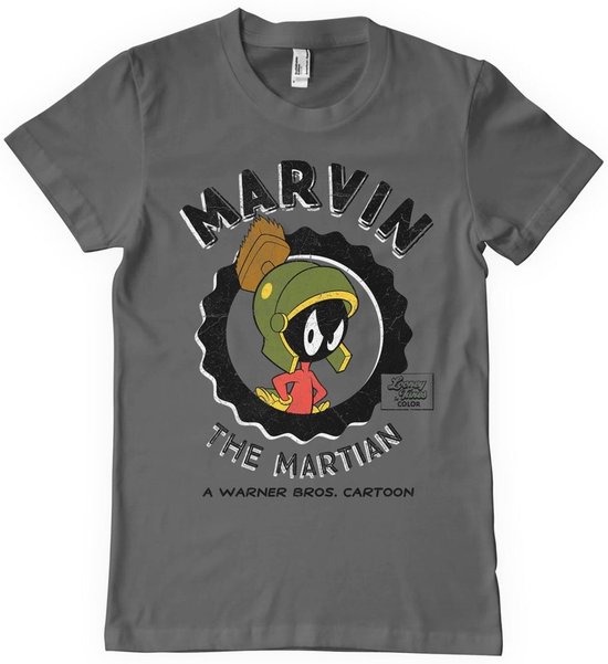 T-shirt Looney Tunes Marvin le Martien gris foncé M - Katoen - Produit dérivé, Film, Série TV