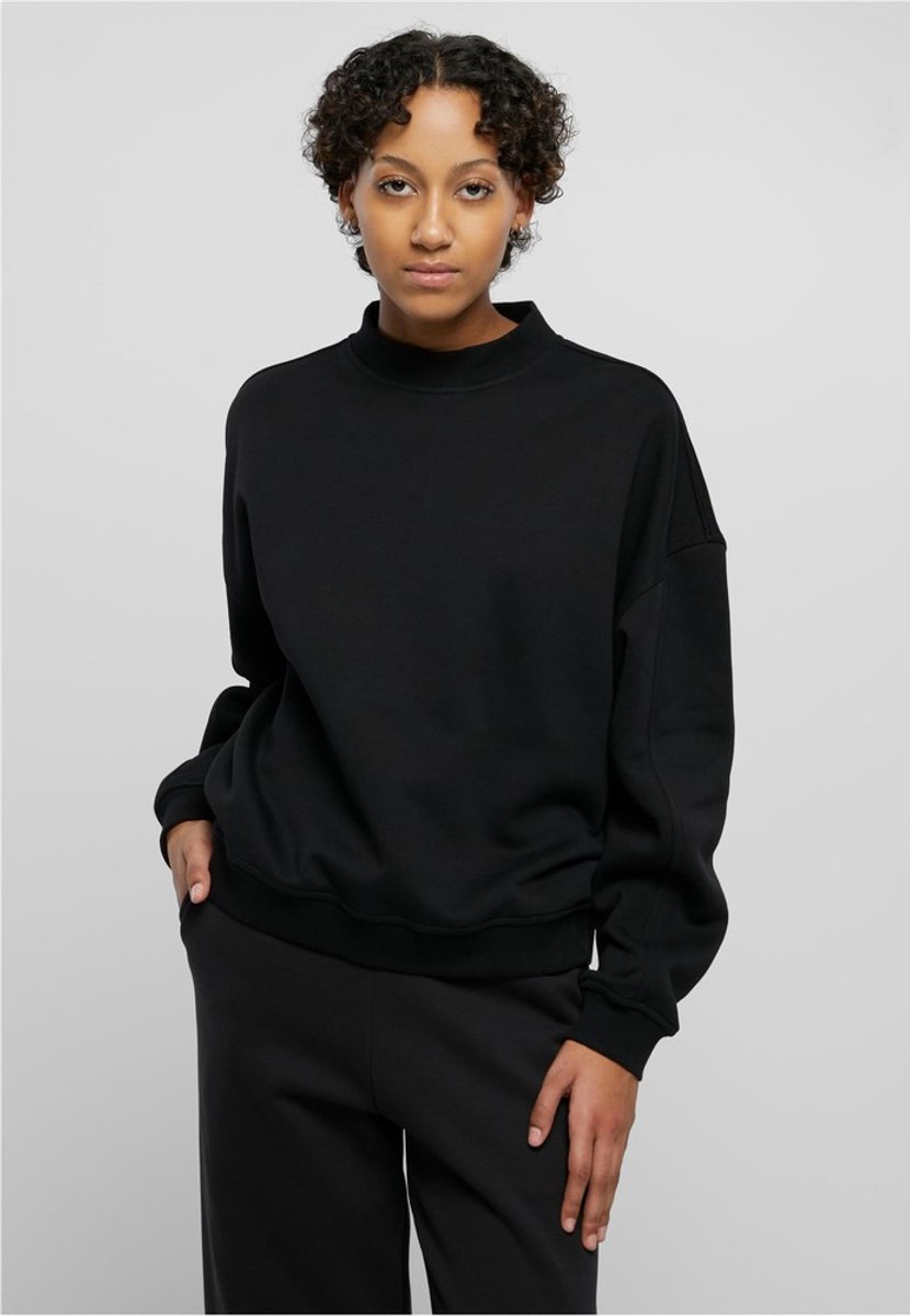 Urban Classics Oversized Organic Crewneck sweater/trui S Zwart