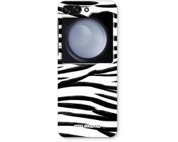 Case Company® - Hoesje geschikt voor Samsung Galaxy Z Flip5 hoesje - Zebra pattern - Soft Cover Telefoonhoesje - Bescherming aan alle Kanten en Schermrand