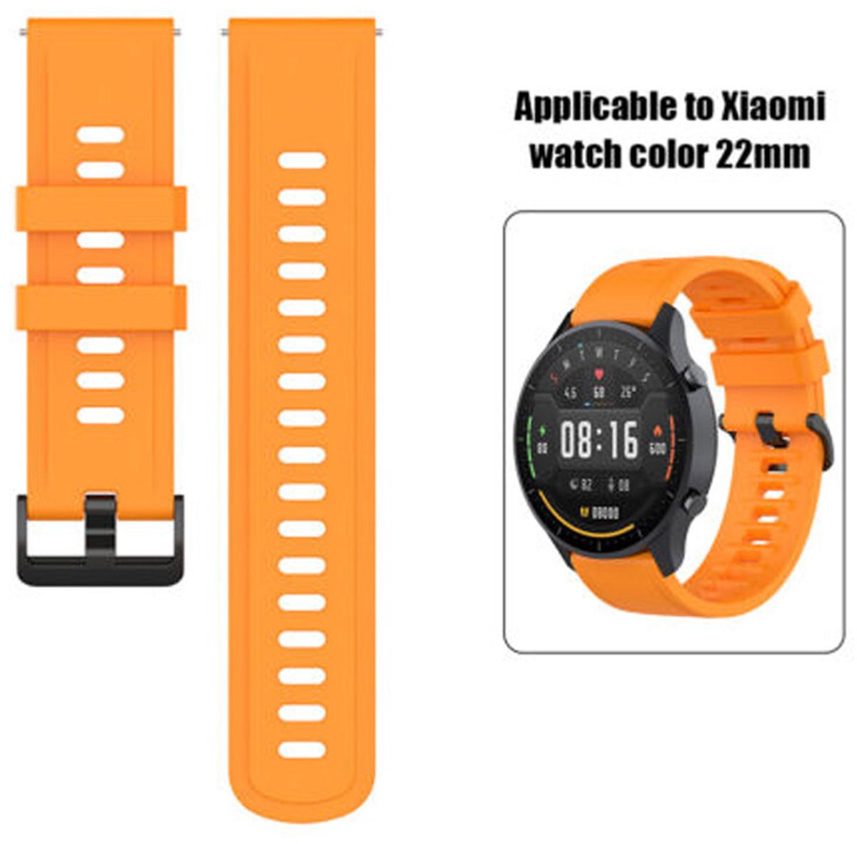 Geschikt voor Siliconen armband voor Xiaomi Mi Watch - 22 mm - groente