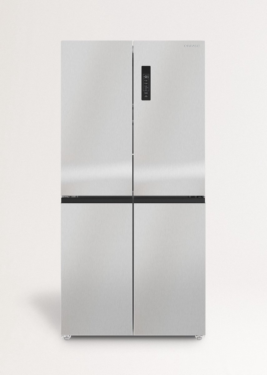 CREATE - Koelkast 4 deuren 503L met Care+ - Roestvrij staal - FRIDGE STUDIO CROSS DOOR 503
