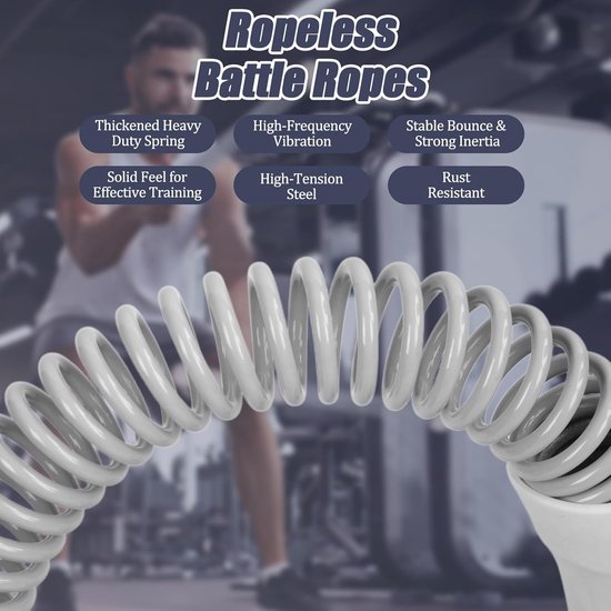 PROIRON 9 m / 12 m gevechtstouwen, vechttouw voor fitnesstraining, sportschool, zware oefentouwen, 38 mm, golftouw voor krachttraining