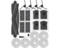 21 stuks accessoires geschikt voor Dreame X40 Ultra/L40 Ultra /X40 Master/Mova P50 Pro Ultra, reserveonderdeel voor robotstofzuiger, 1 hoofdborstel, 4 actieve koolfilters, 4 actieve koolstofzakken, 4