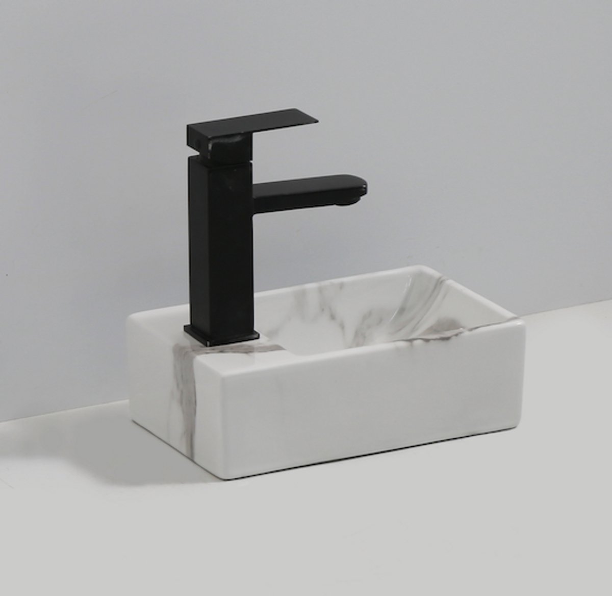 WOON-DISCOUNTER.NL - Ludvik 43 - Glans marmer - Toiletfontein - - Keramiek - Rechthoek - 251091