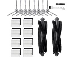 20-delige Vervangende Accessoireset voor Robotstofzuigers - Inclusief Hoofdborstels, Zijborstels, Filters, Reinigingsborstel en Schroevendraaier