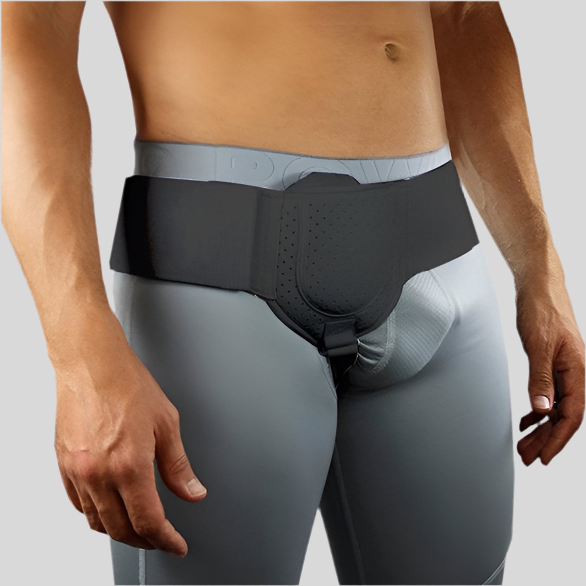 TRESTO - Liesbreukband heren - Liesbreuk band - Herniaband - Hernia band - Heren liesbreuk - Heren hernia - Liesbreuk brace - Hernia brace - Sportbrace - Zwart