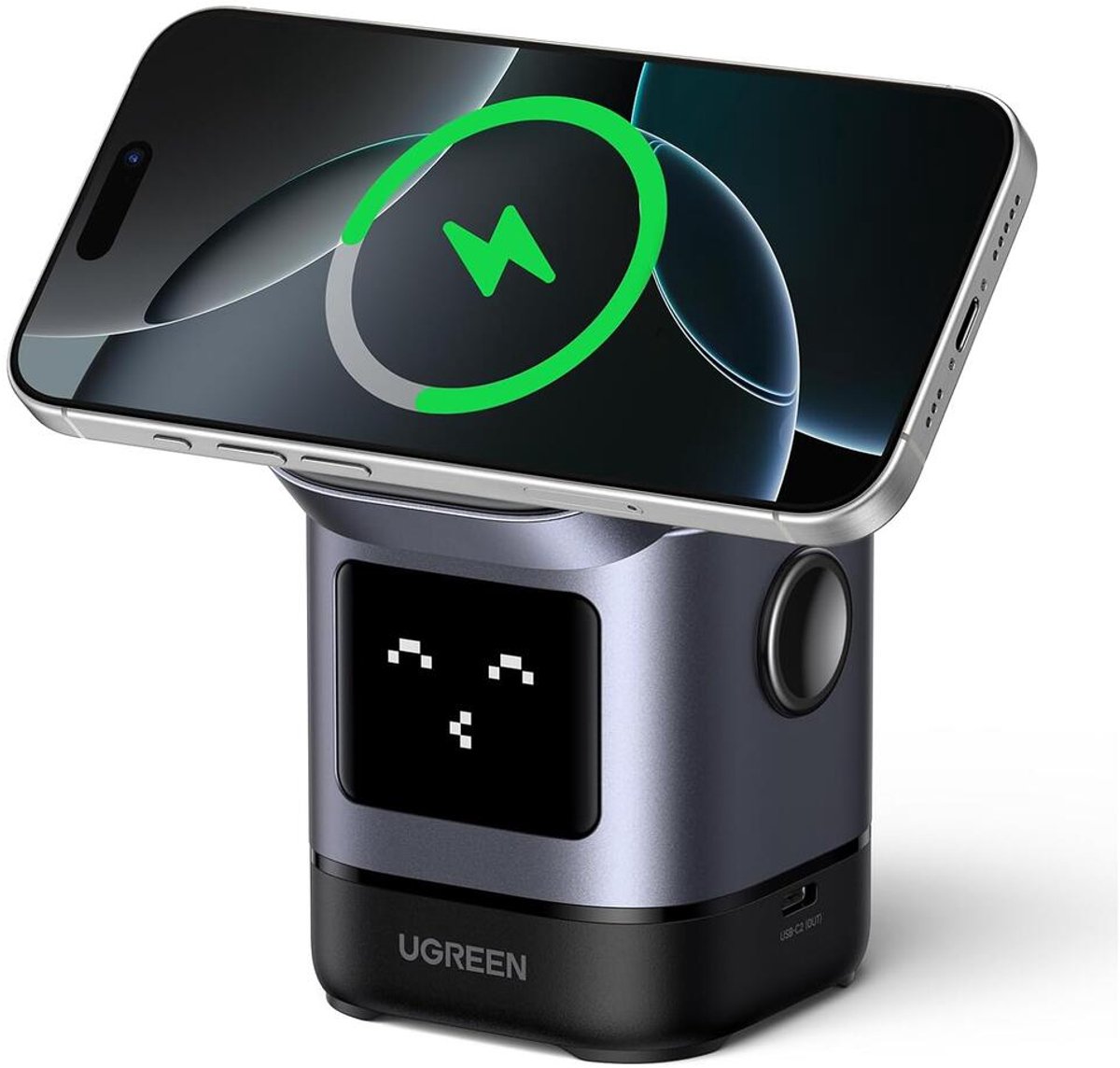Ugreen 2-In-1 Oplader Voor Iphone Airpods Met 25W Usb-C-Kabel Voor Snelle
