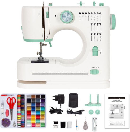 Mechanische naaimachine voor beginners en beginners, 12 steekprogramma