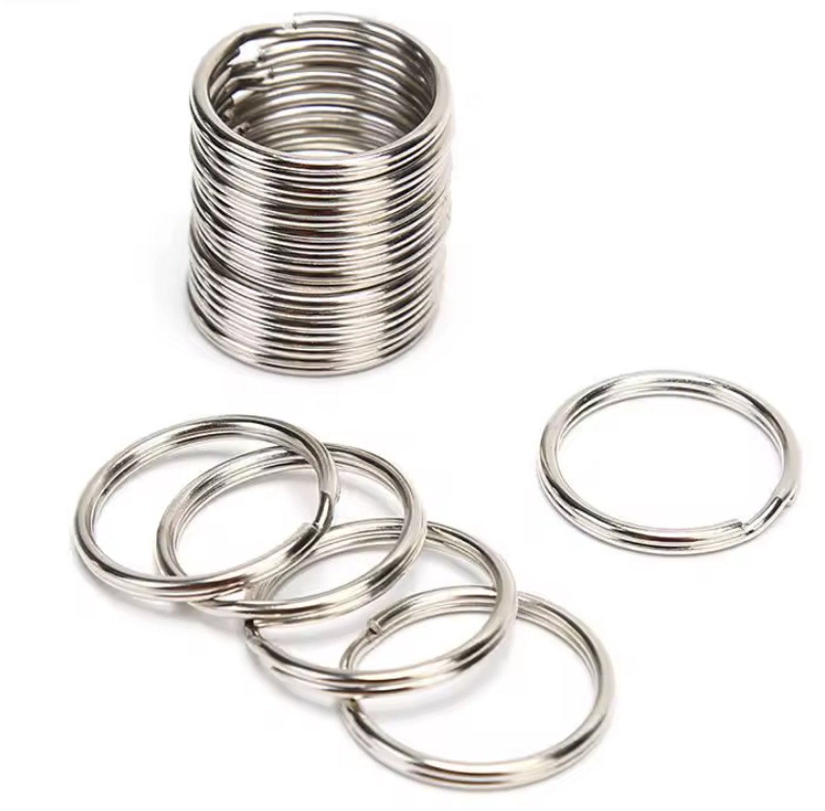 50 Sleutelringen - Sleutel ringen - 20MM - 50 stuks - Sleutelhanger ringen - Zilverkleurig - CHPN