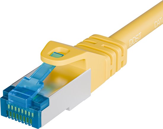 UBCPro - Câble Patch UTP LSZH CAT6A 10G - Jaune 2M Avec Connecteurs RJ45