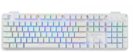 Mechanisch Gaming Keyboard – Blue Switches - RGB – Wit – Bedraad
