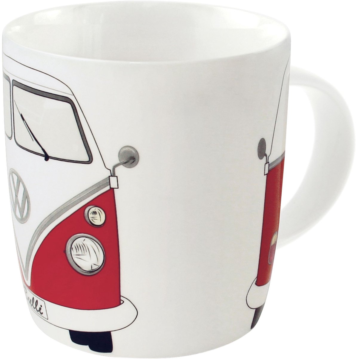 BRISA VW Collection - Volkswagen Keramiek Koffie-Thee-Cappuccino-Kop-Mok-Haferl Mok voor Keuken T1, T2, T3, T4, T5, T6 Bulli Bus (370 ml/Bulli chauffeur/Kleur)