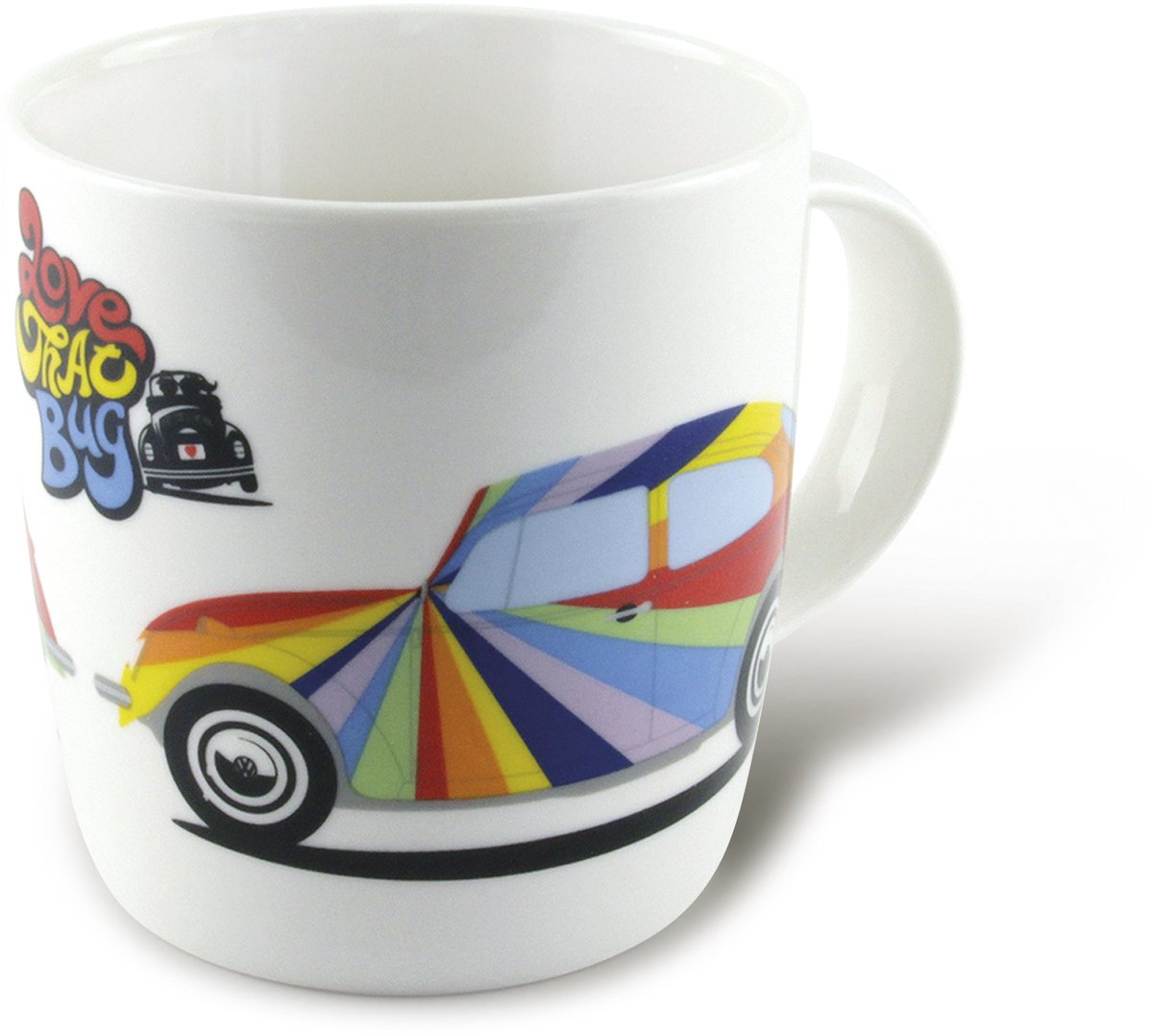 BRISA VW Collection - Volkswagen grote keramische koffie-thee-cappuccino-mok-beker-Haferl-mok voor in de keuken in Kever-design (370 ml)