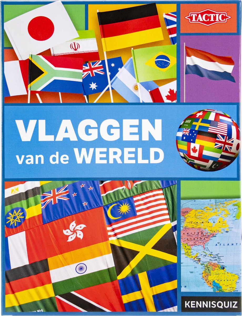 Tactic Vlaggen van de Wereld – Educatief spel – Leer de verschillende wereldvlaggen – 200 Kaarten – Inclusief wereldkaart — afbeelding 20