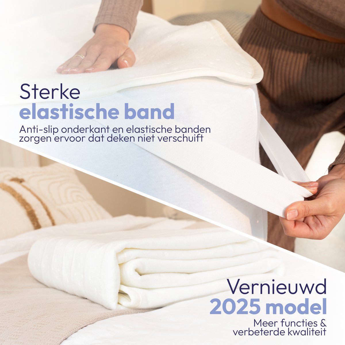 Comfeur Elektrische onderdeken 190x80 cm - Elektrisch deken - Warmte deken - 9 Timer-settings - 9 Warmtestanden - Pre-heat functie - Hele Oppervlak Verwarmd - Incl. Matrasbanden – foto 8