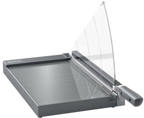 Table de découpe Leitz Precision Office Pro A4+ avec protection des couteaux pour le bureau - Coupe jusqu'à 25 feuilles A4 - Anthracite