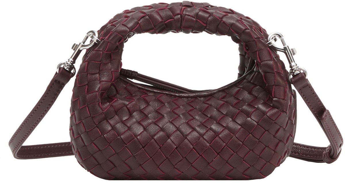 Les Visionnaires Greta Micro Weave Silky - Handtasche 20 cm (aubergine)