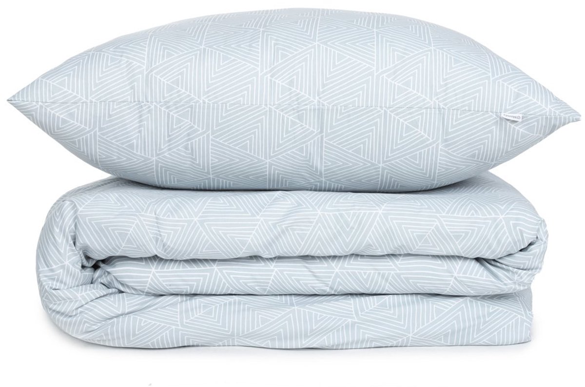 HOMLA - Beddengoed - TRIAN - Microvezel Blauw Patroon - 200x220 cm