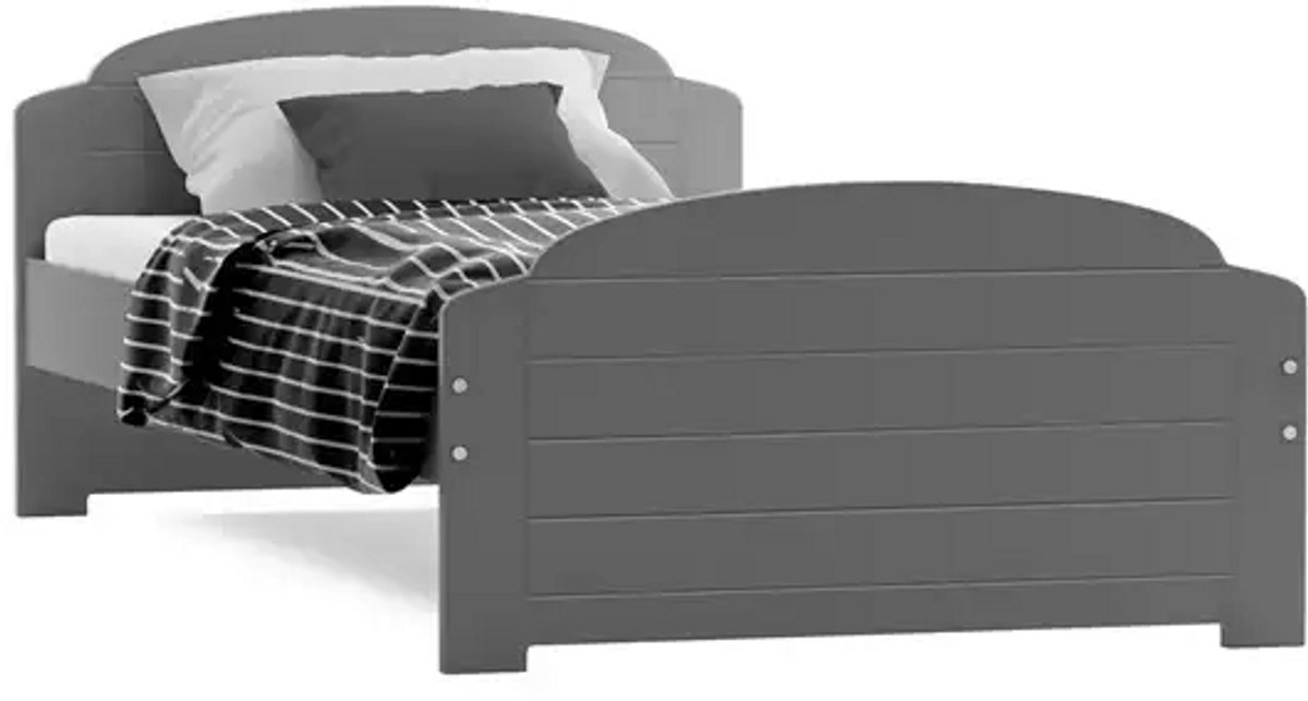 BMS LILI - Eenpersoons Bed - 90x200 cm - Jongeren - Grafiet