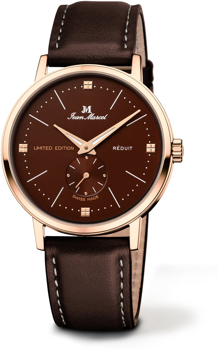 Jean Marcel Herren Armbanduhr Edelstahl rotvergoldet Glänzend 24,5cm