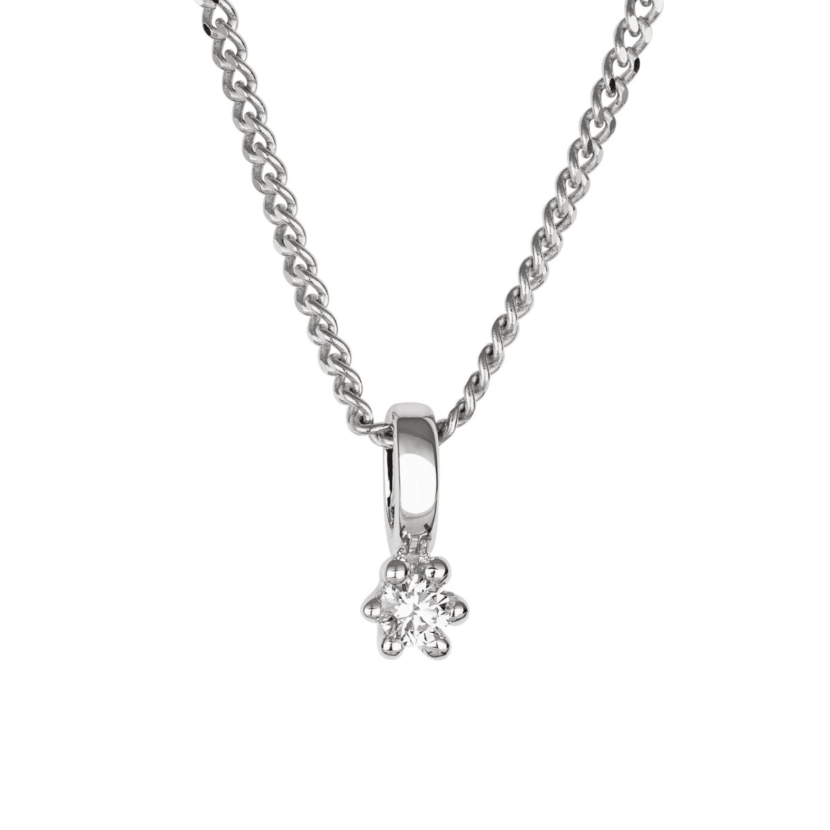 Orolino Halskette Gold 585 mit natürlichem Brillant 0,05 ct.