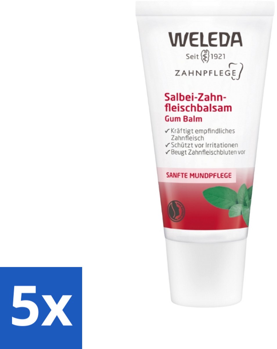 5 x WELEDA - Tandvleesbalsem - 30 ml - Tandvleesbalsem - Tandvlees Verzachting - Tandvlees Versterking - Natuurlijke Tandzorg - Tandvleespreventie