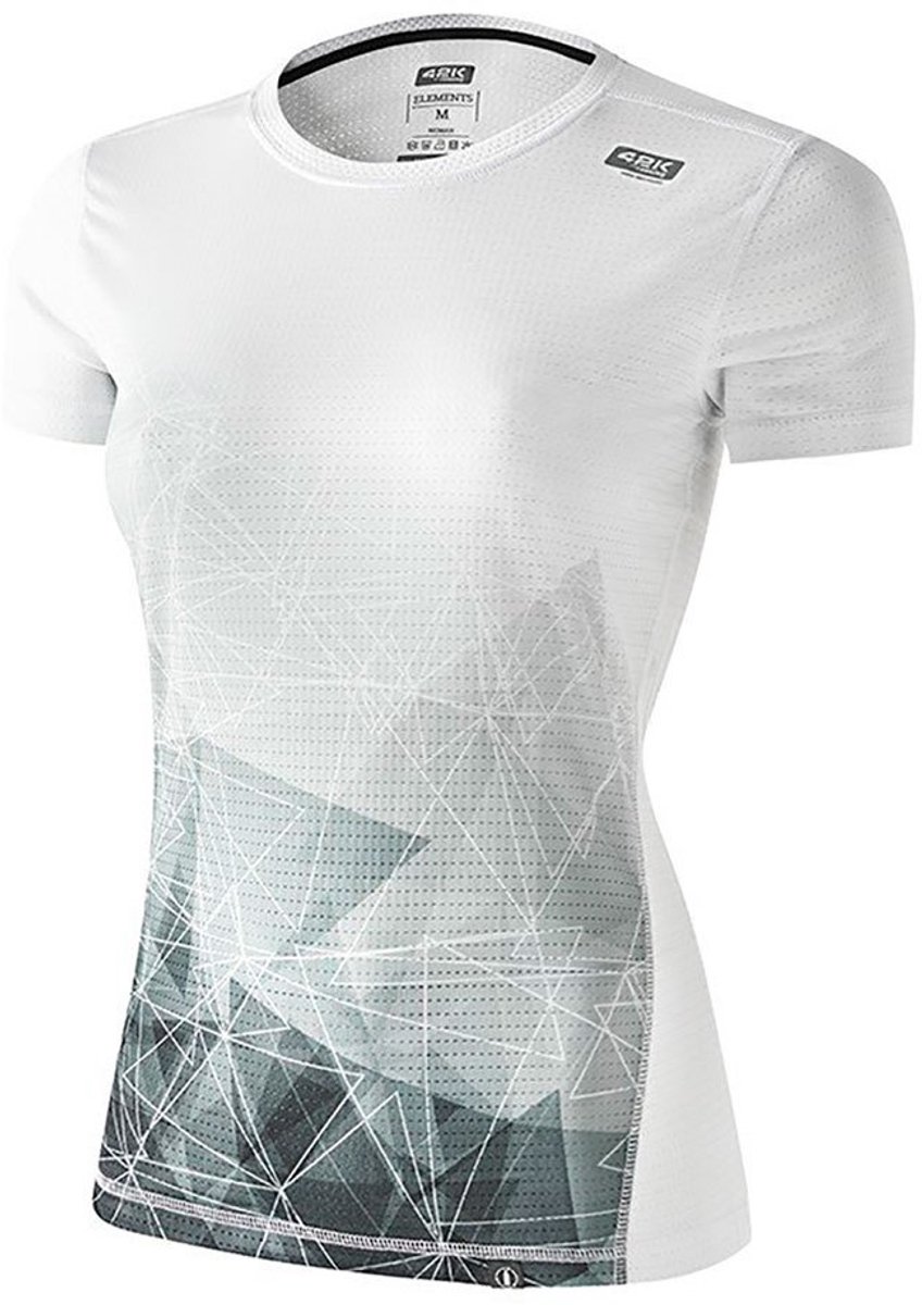 42k Running Elements Recycled T-shirt Met Korte Mouwen Wit M Vrouw